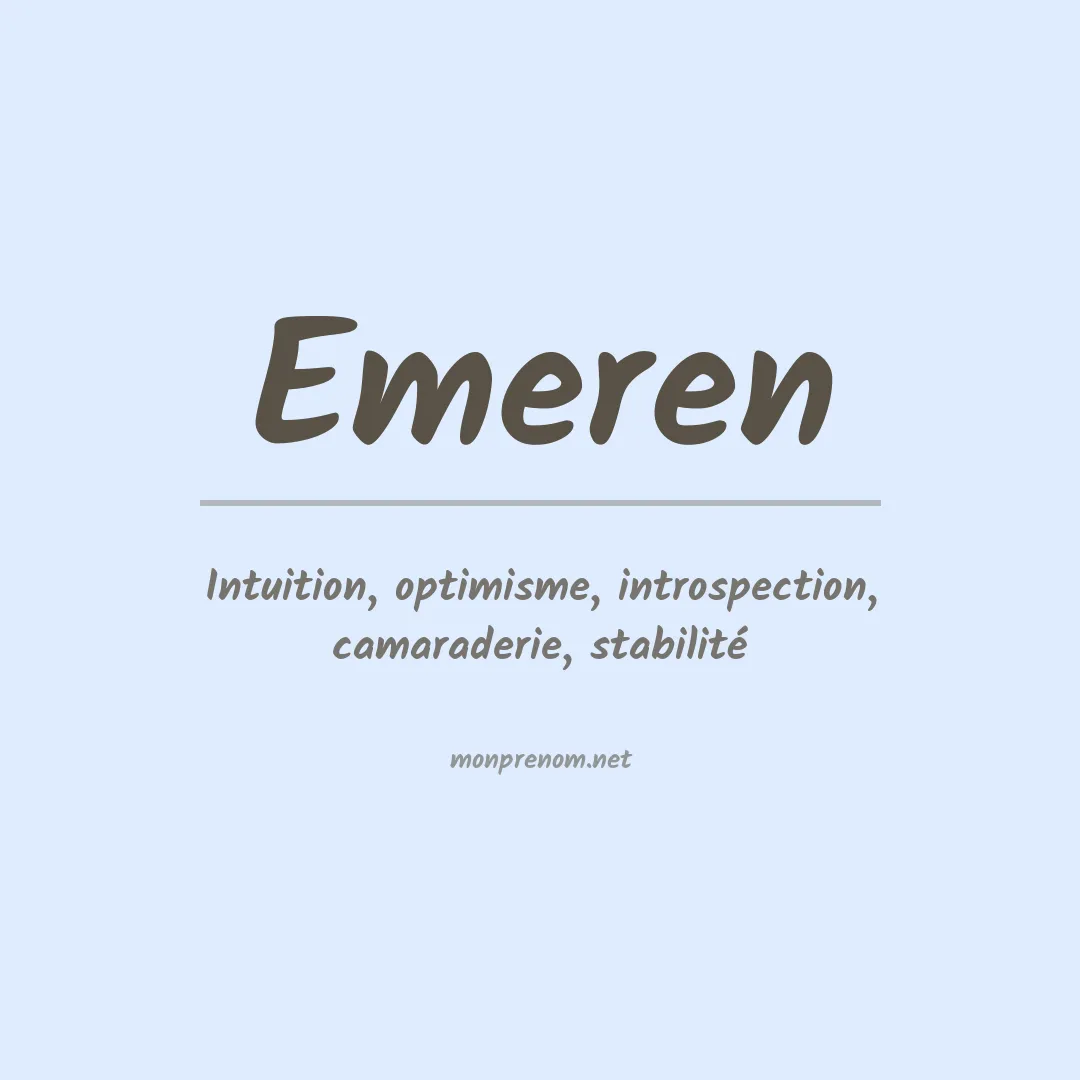 Prénom Emeren