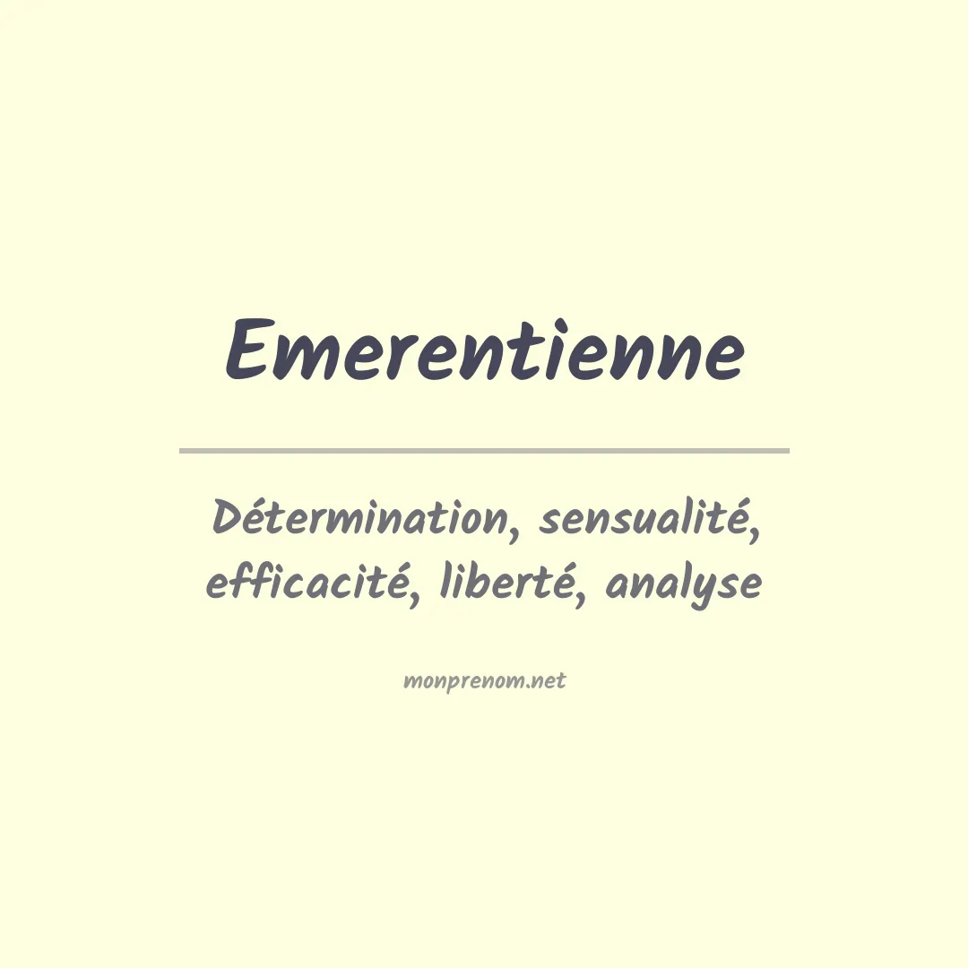 Signification du prénom Emerentienne