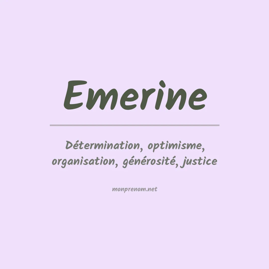 Prénom Emerine