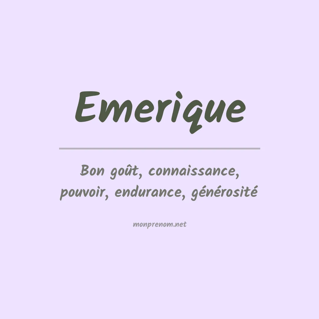 Signification du prénom Emerique