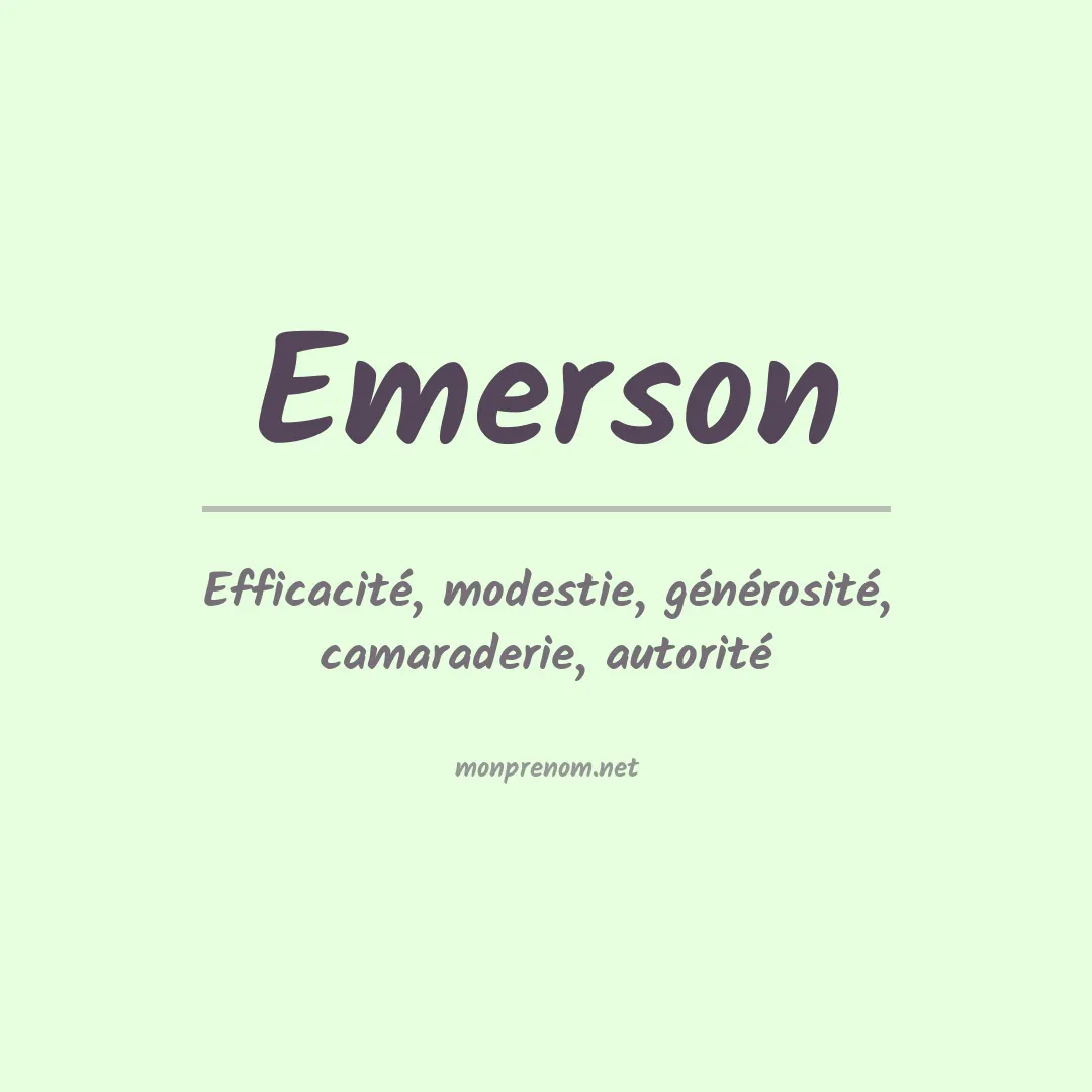 Prénom Emerson