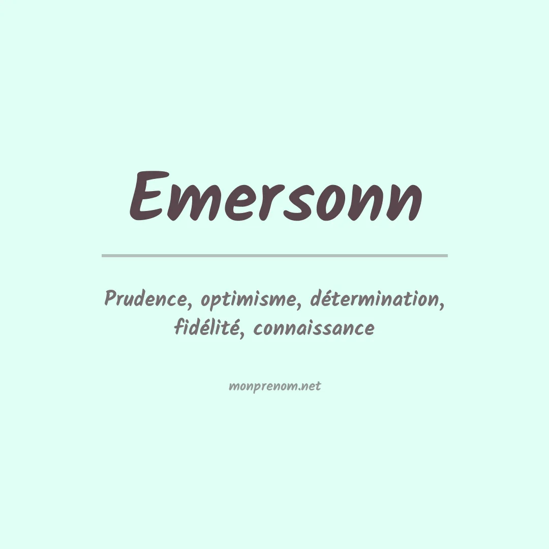 Prénom Emersonn