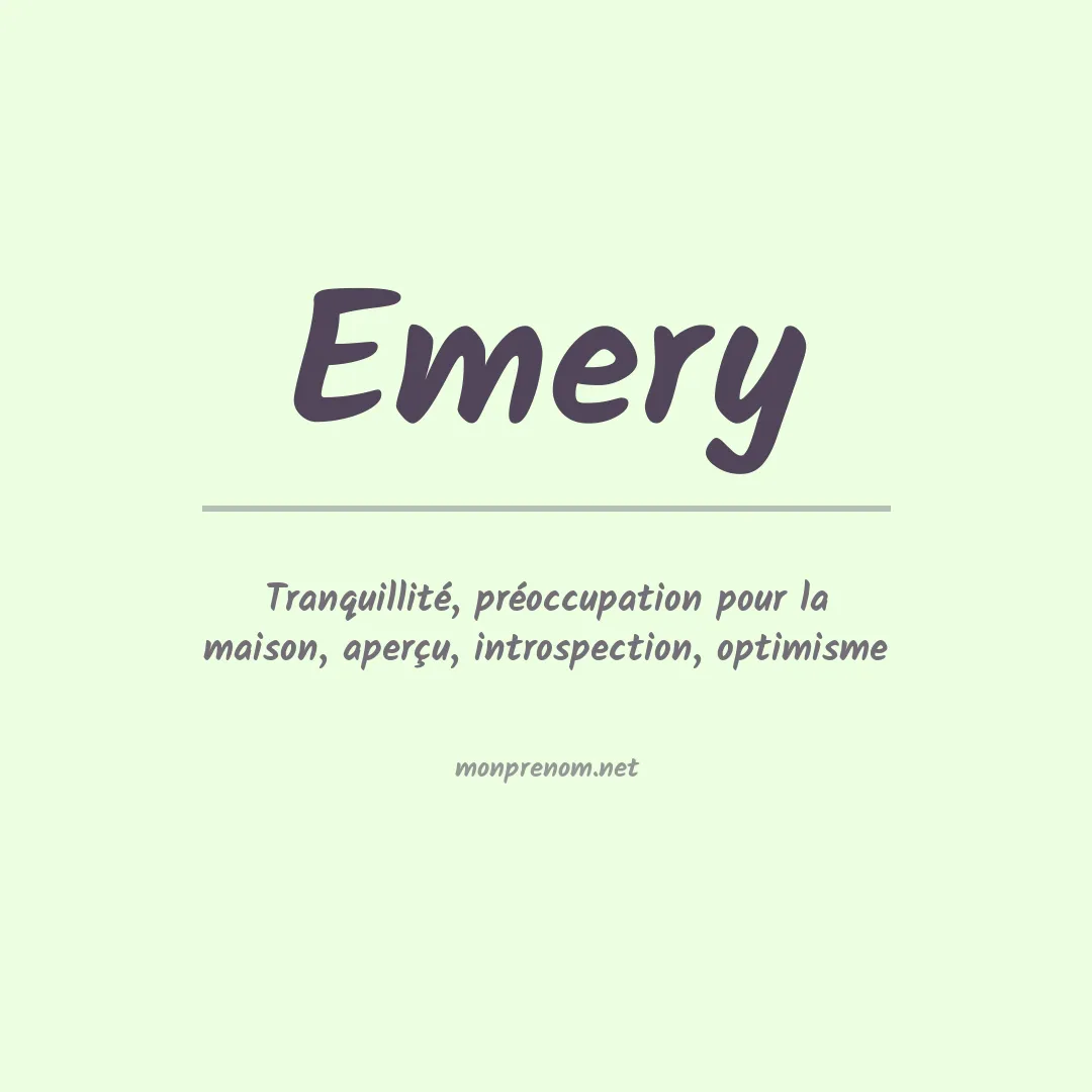 Prénom Emery