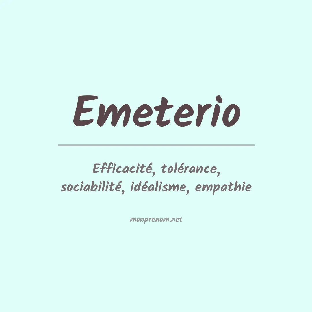 Signification du prénom Emeterio