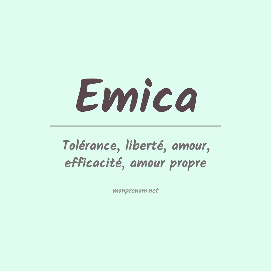 Signification du prénom Emica