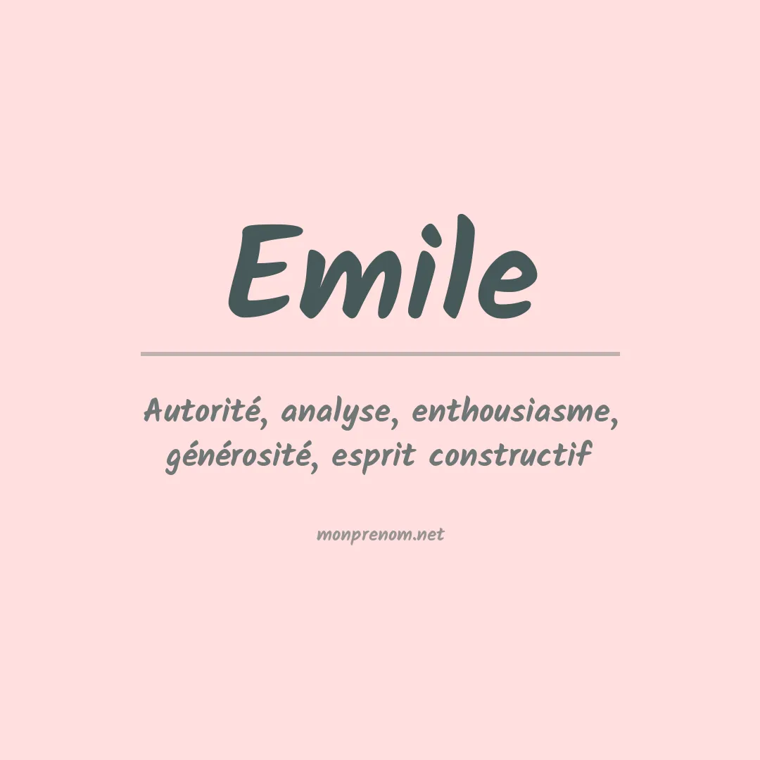 Prénom Emile