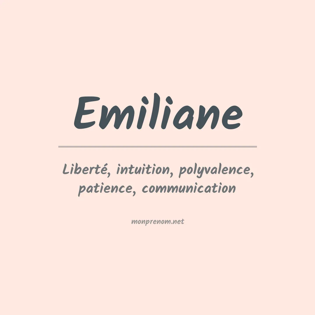 Prénom Emiliane