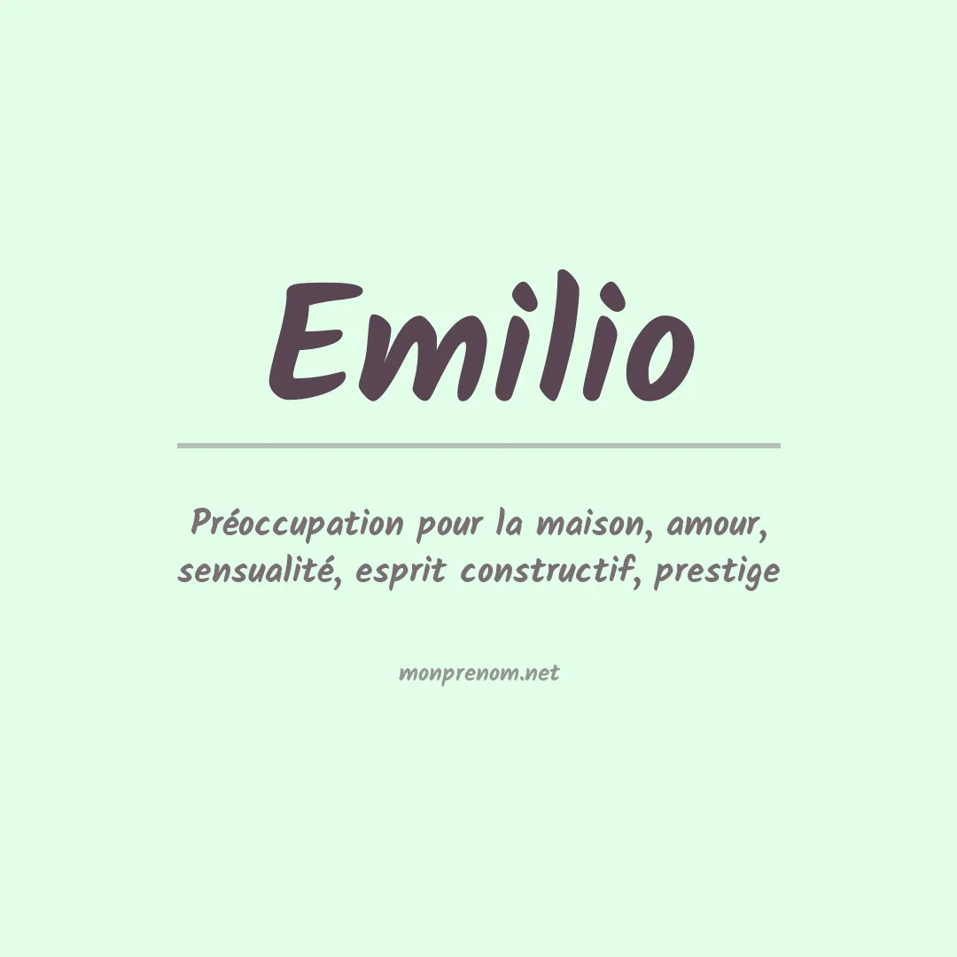 Prénom Emilio