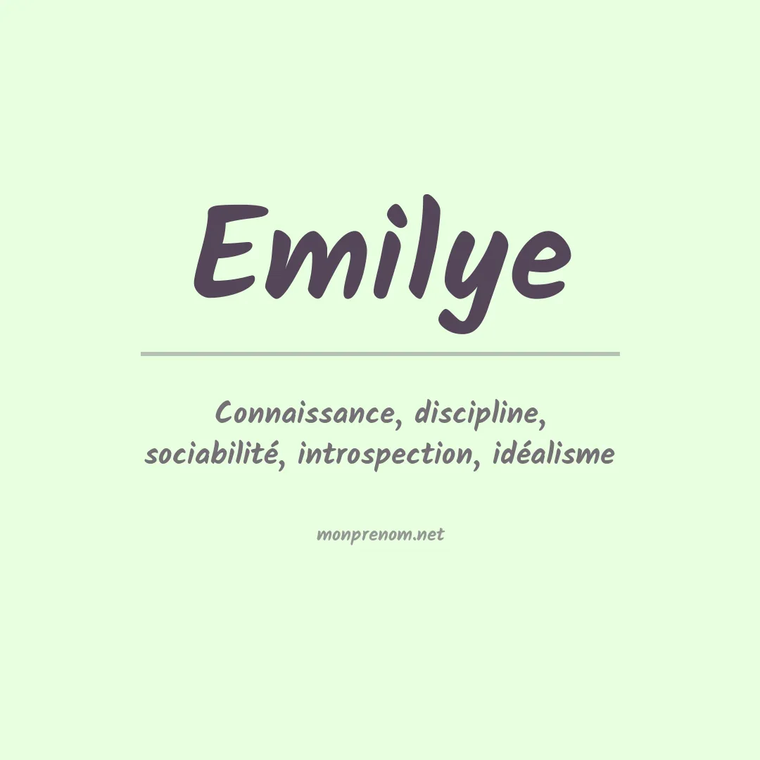 Prénom Emilye