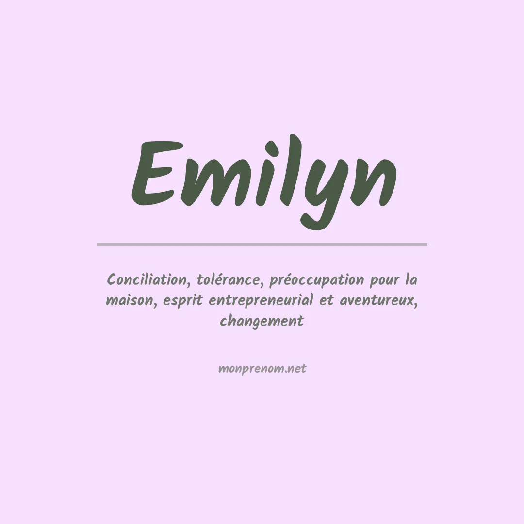 Prénom Emilyn