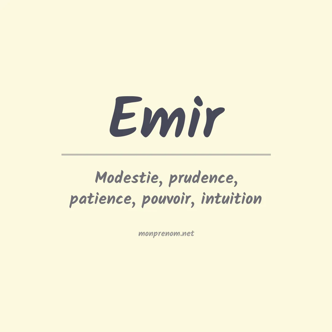 Prénom Emir