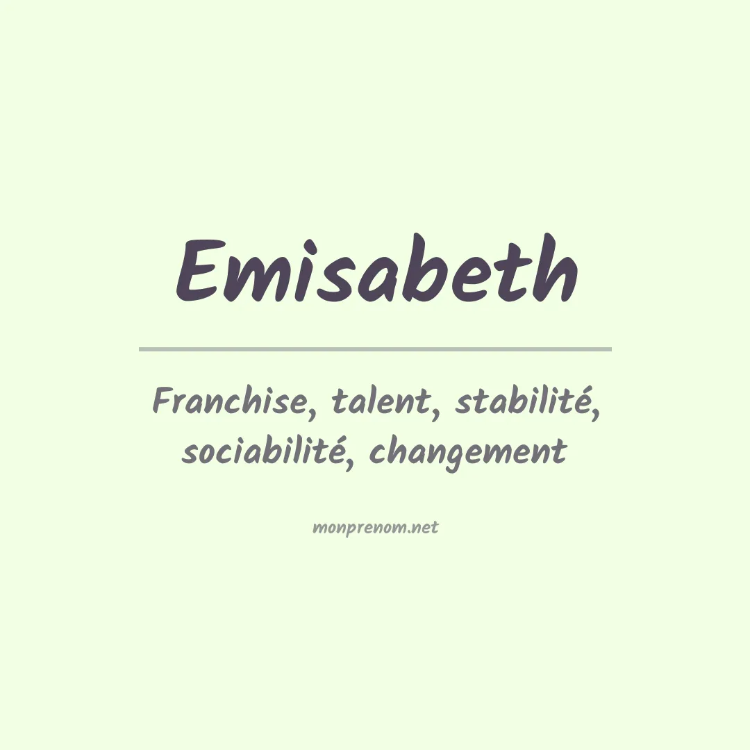 Prénom Emisabeth