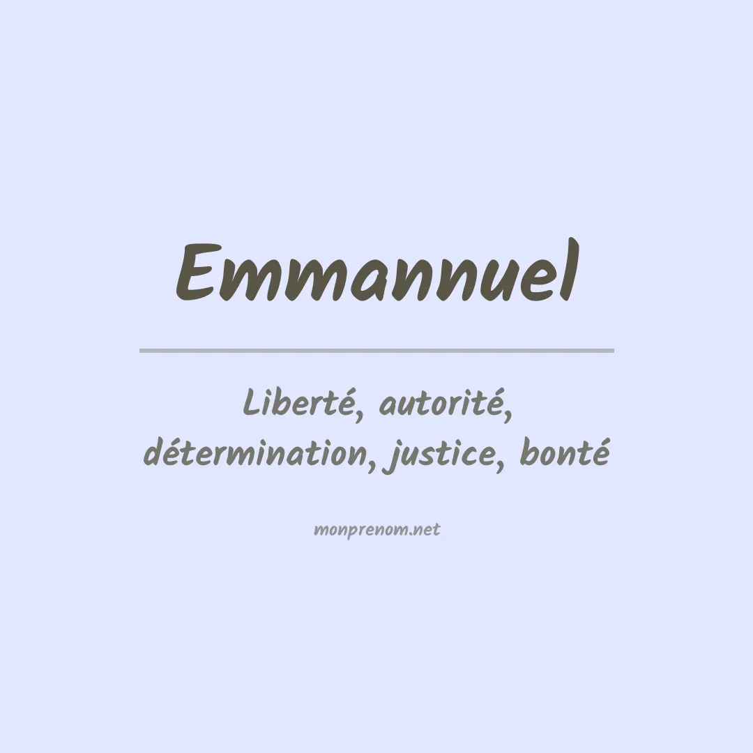 Signification du prénom Emmannuel