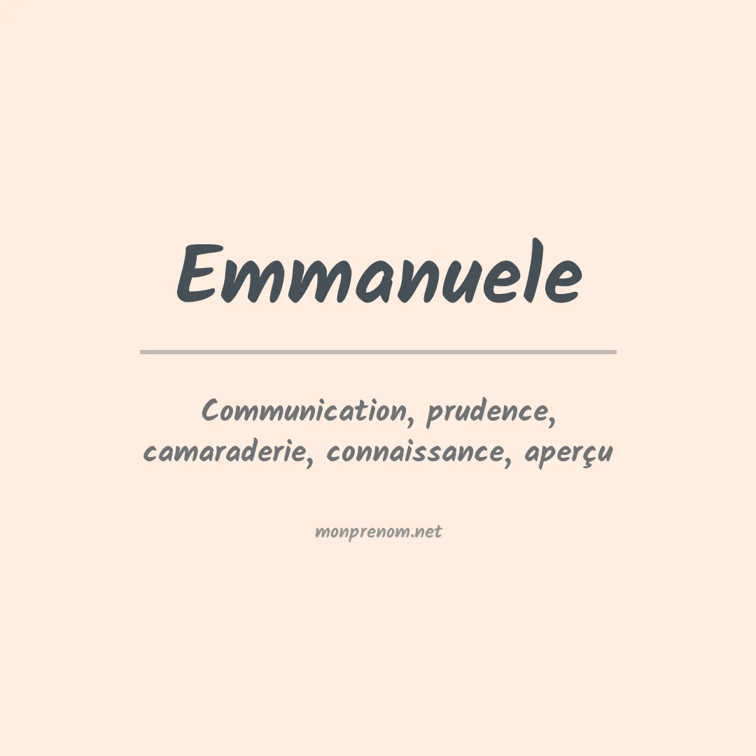 Prénom Emmanuele