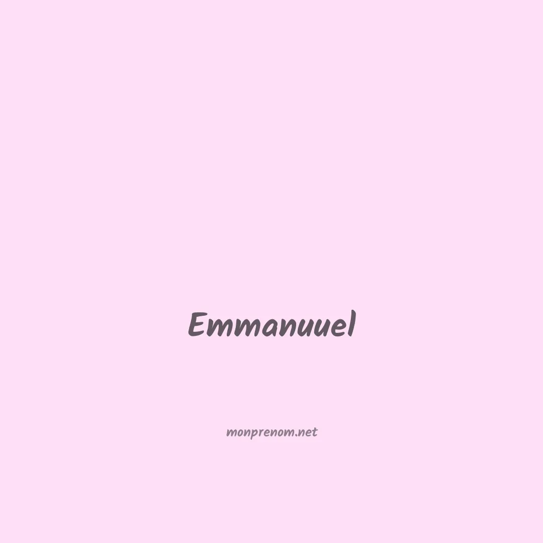 Emmanuuel en chinois