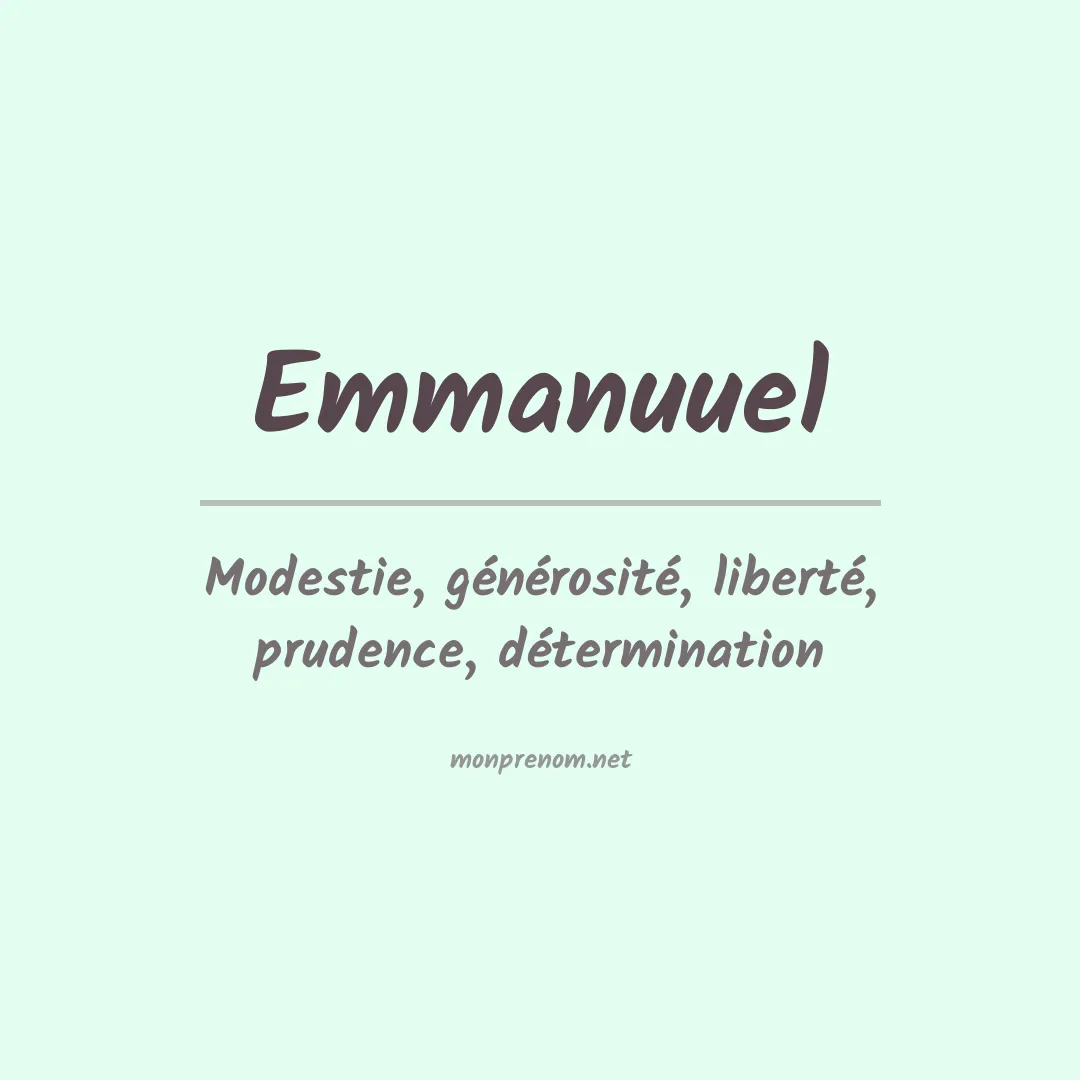 Signification du prénom Emmanuuel