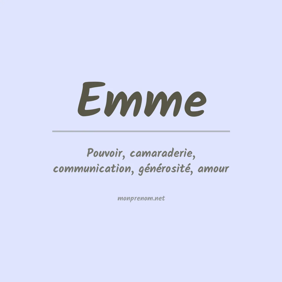 Prénom Emme