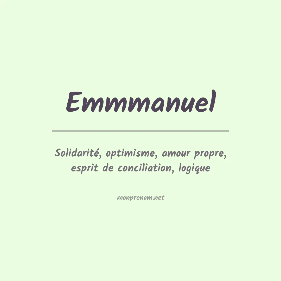 Prénom Emmmanuel
