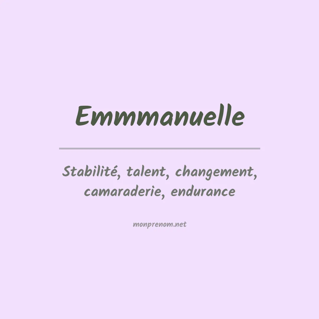 Signification du prénom Emmmanuelle