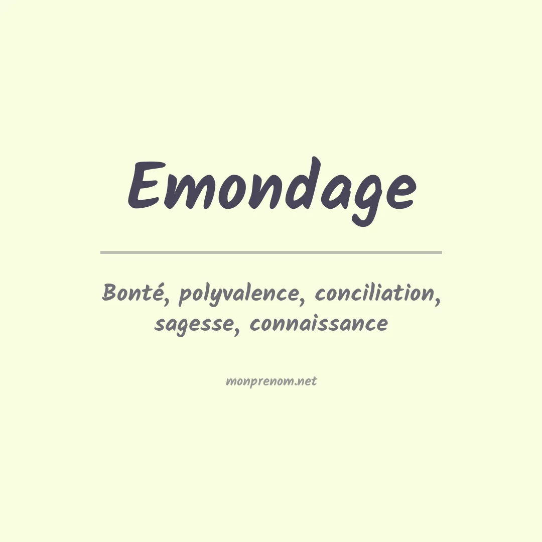 Prénom Emondage