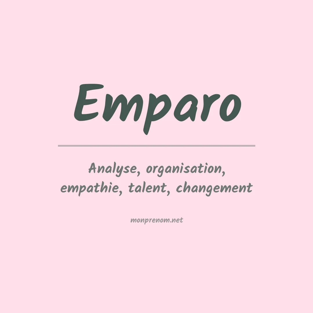 Signification du prénom Emparo