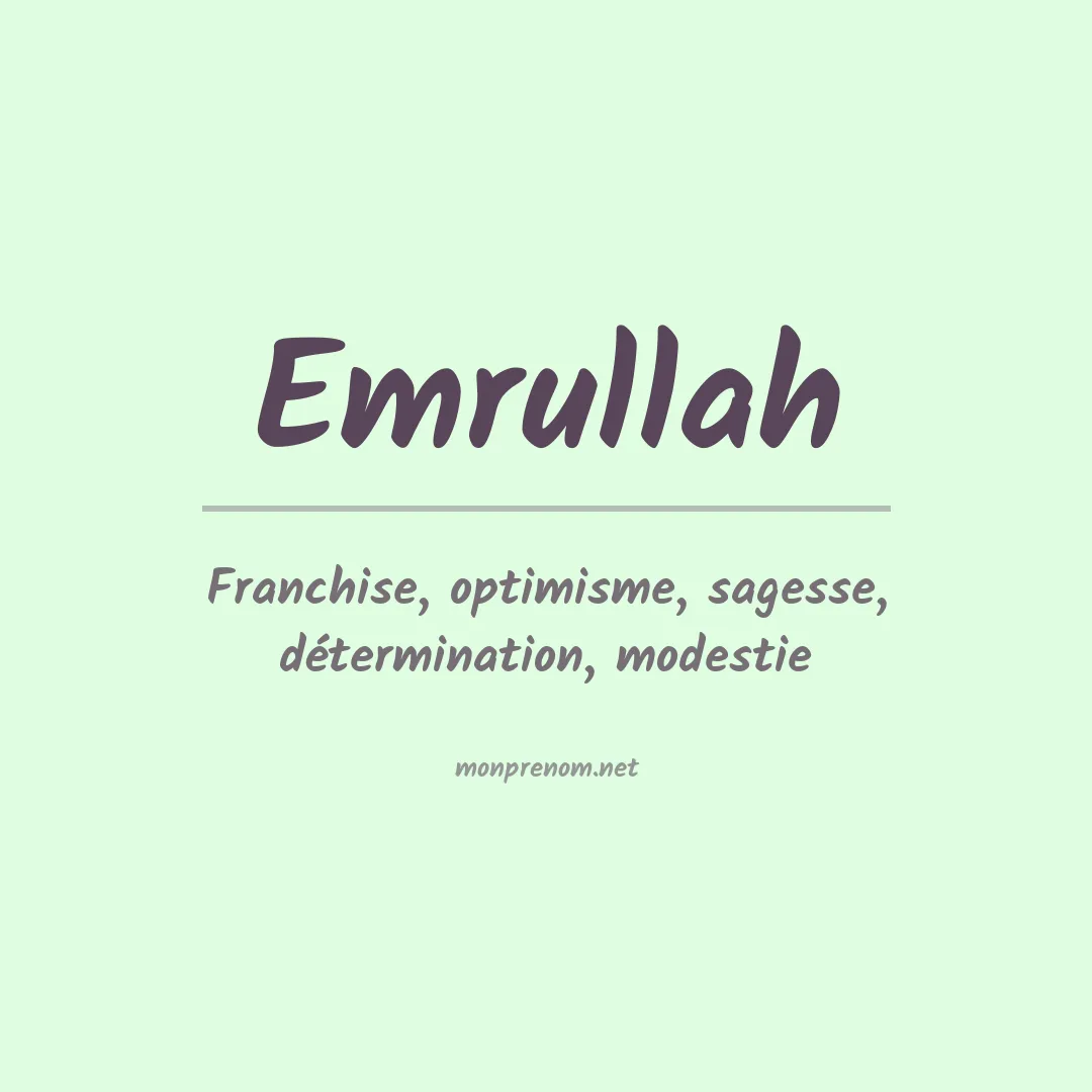Prénom Emrullah