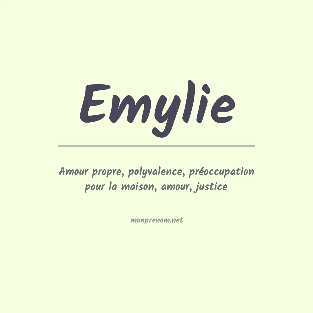 Prénom Emylie