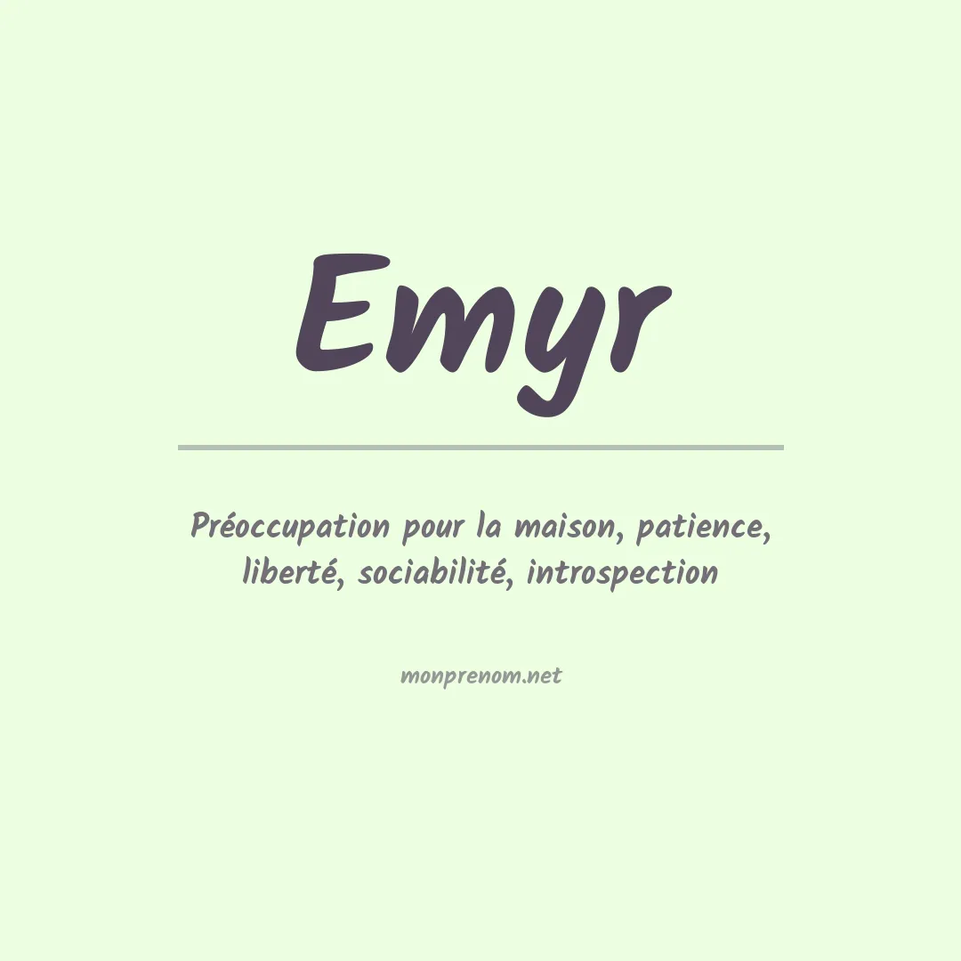 Prénom Emyr