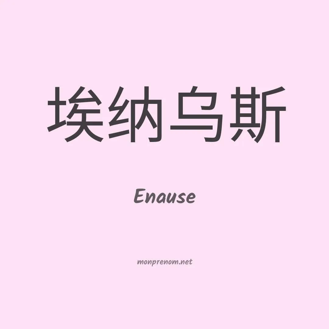 Enause en chinois