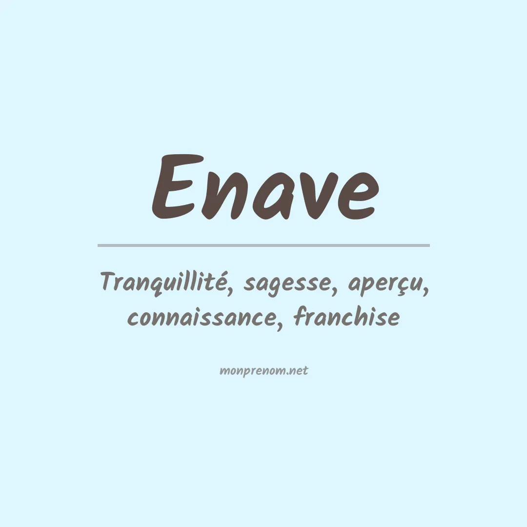 Signification du prénom Enave
