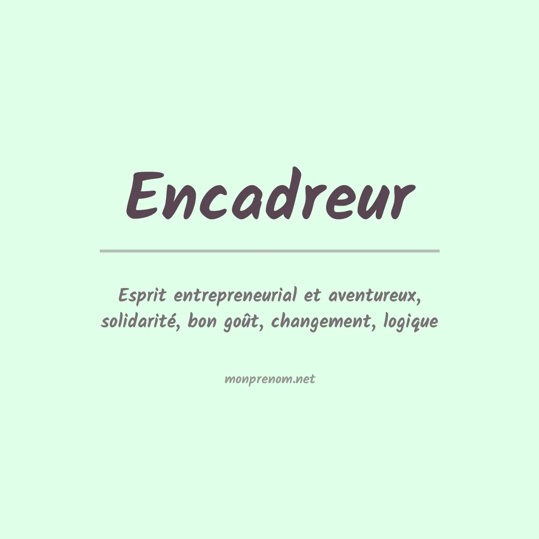 Prénom Encadreur