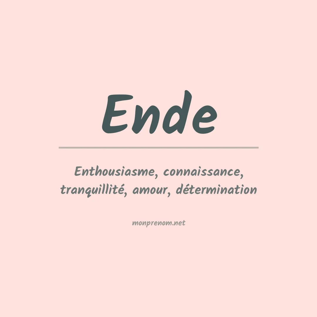 Prénom Ende