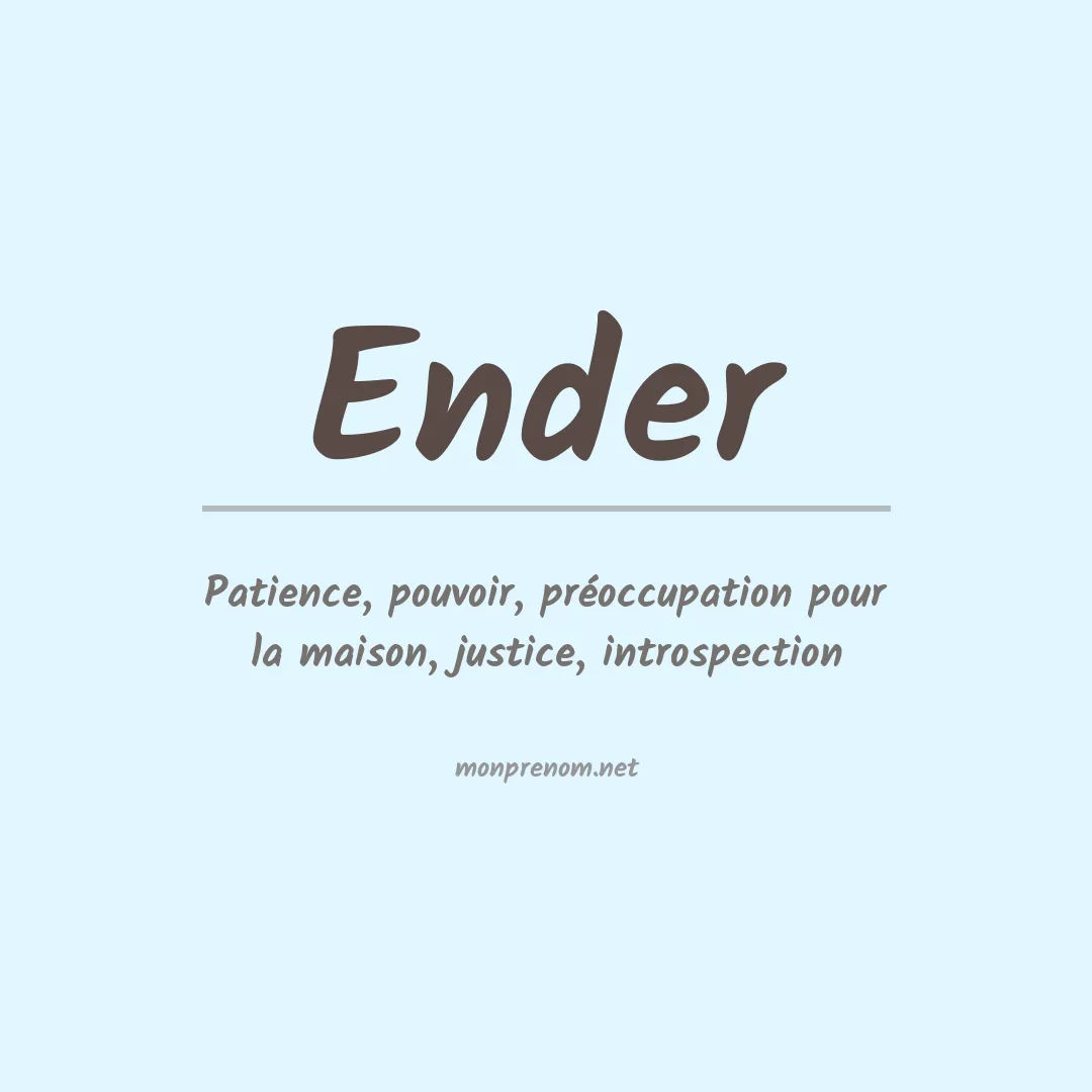 Prénom Ender