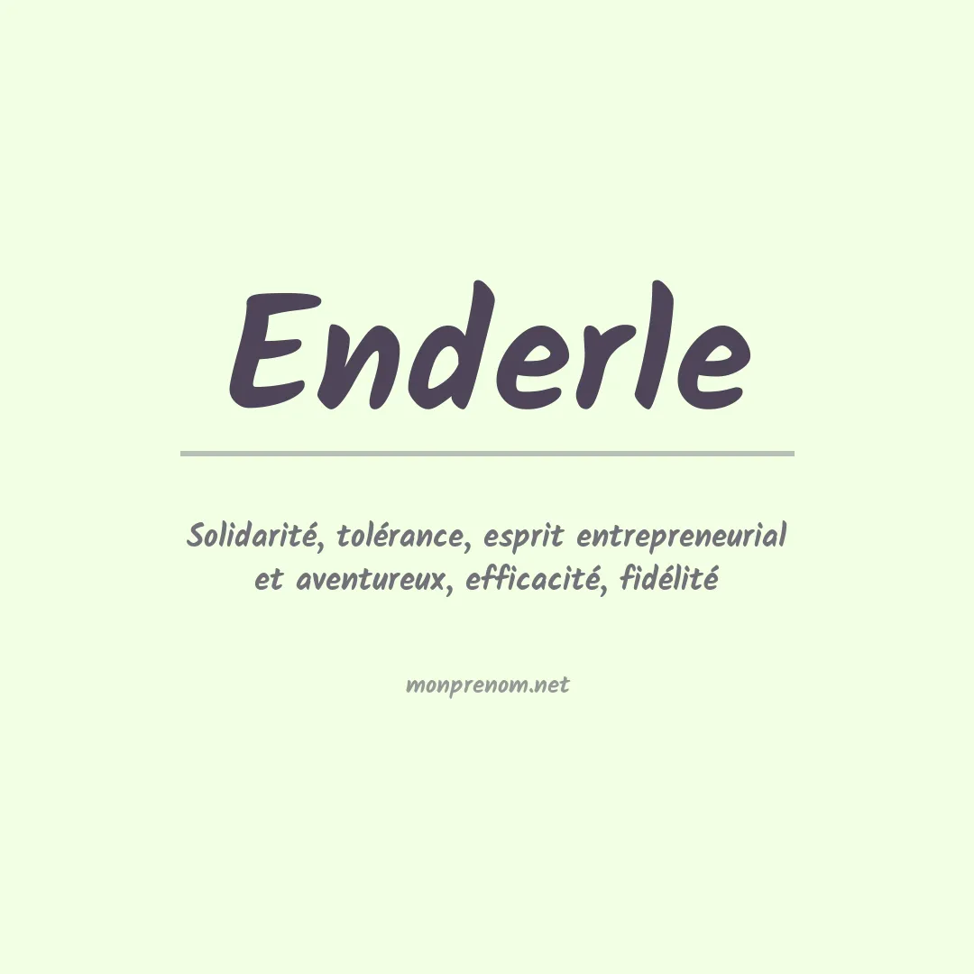 Prénom Enderle