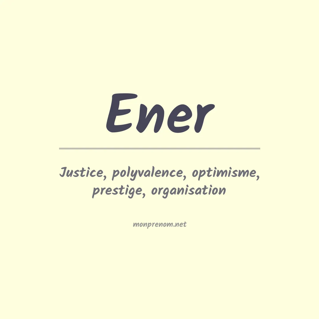 Prénom Ener