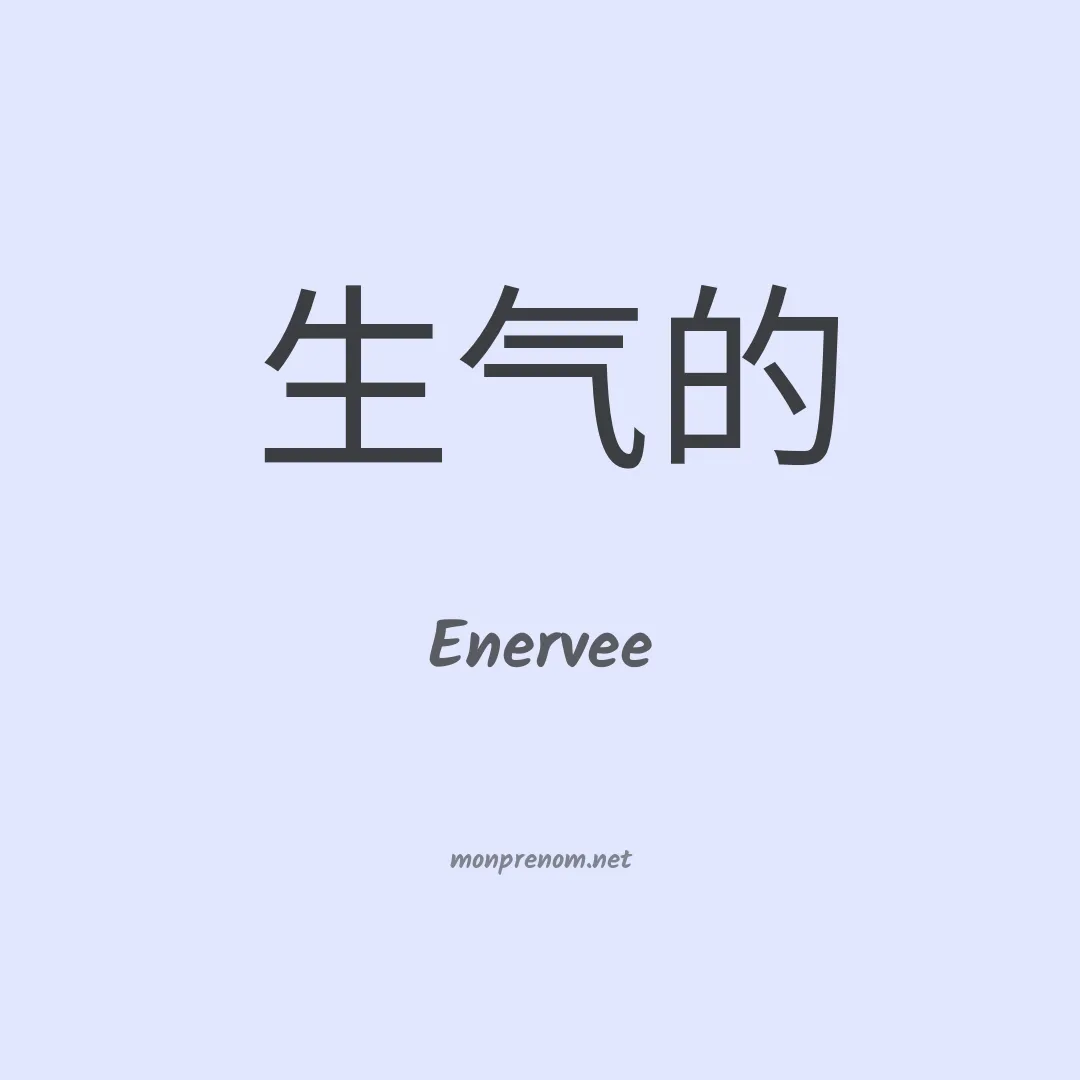 Enervee en chinois