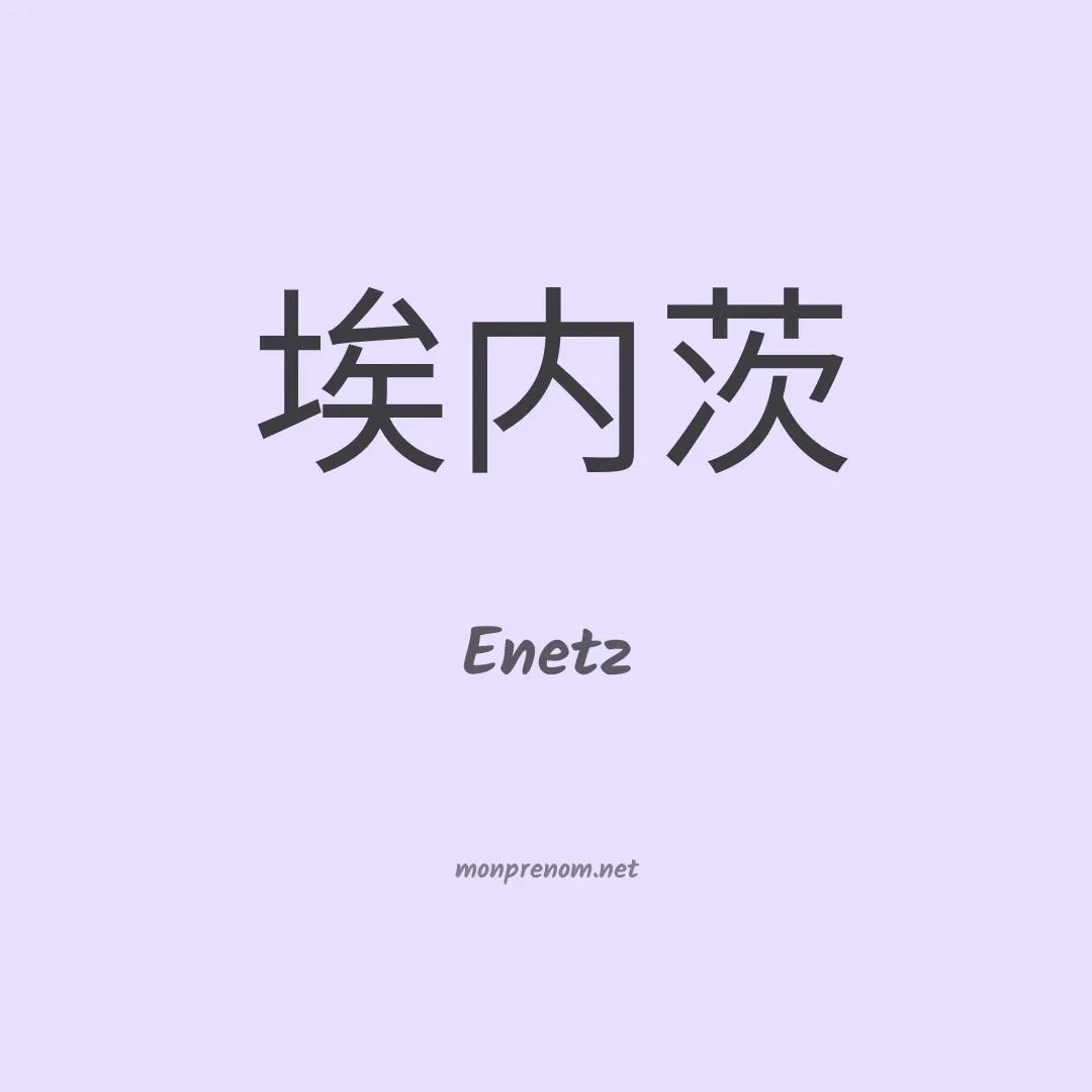 Enetz en chinois