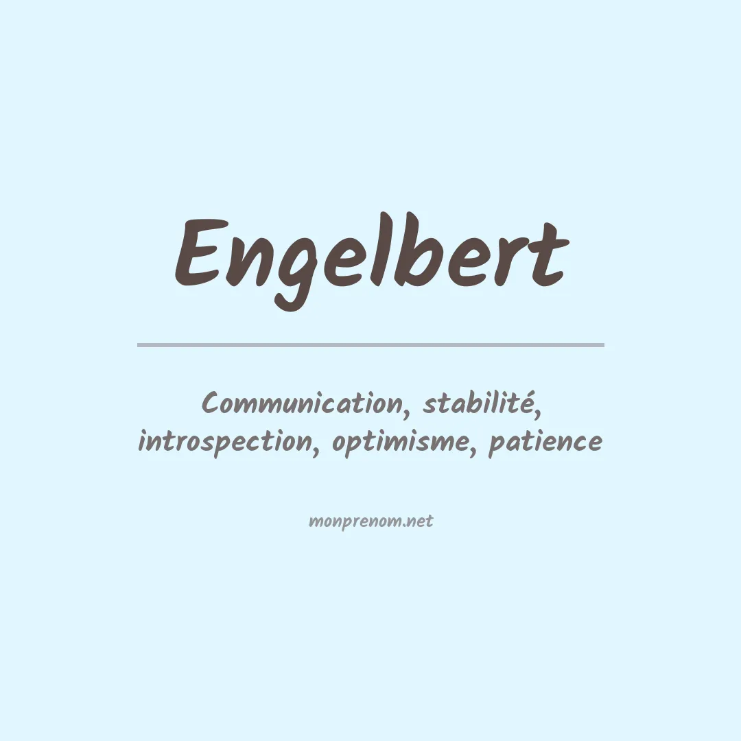 Signification du prénom Engelbert