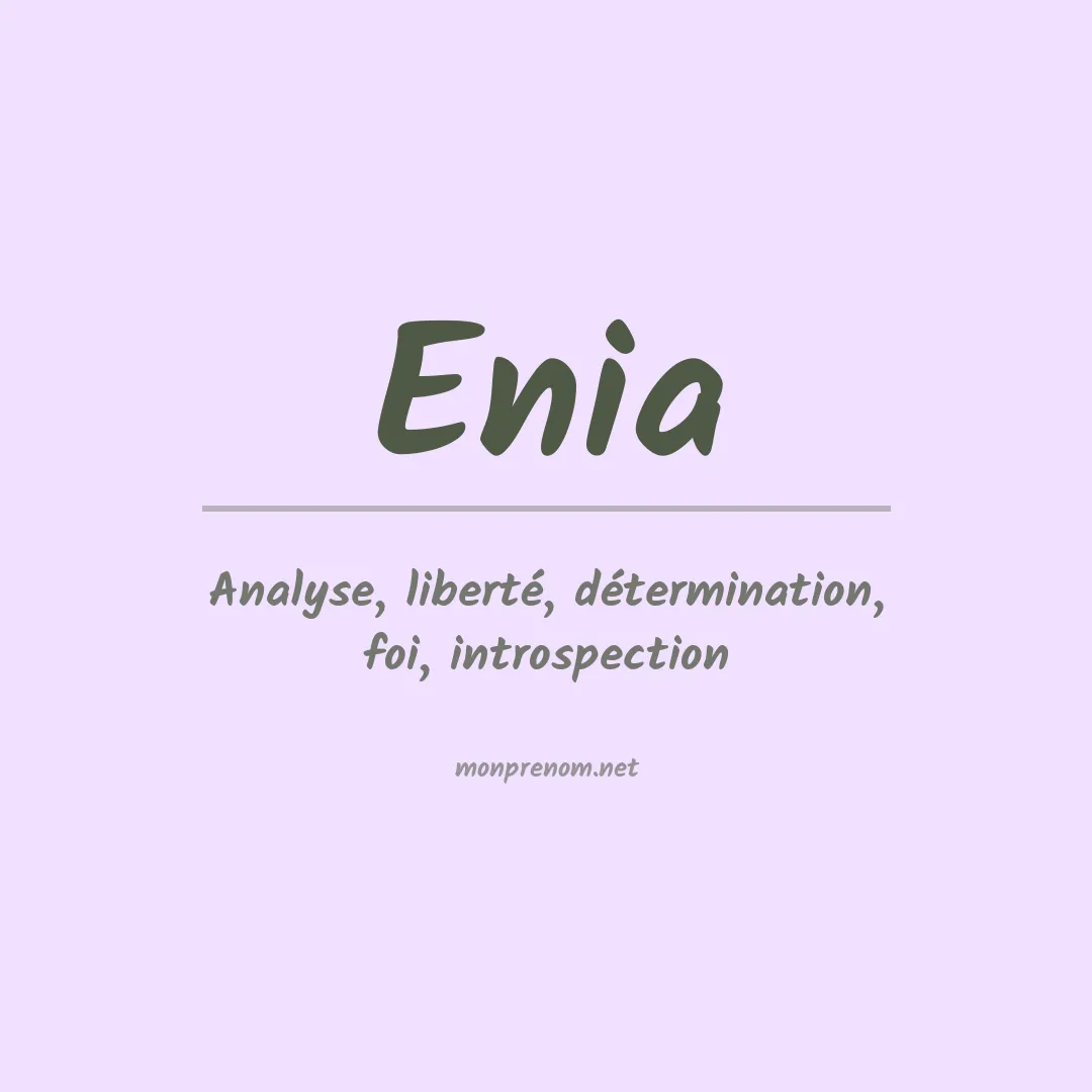 Prénom Enia