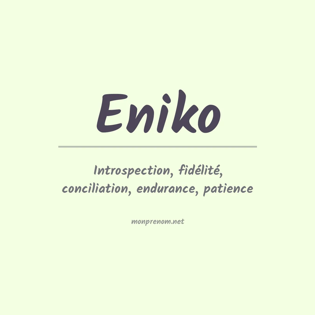 Signification du prénom Eniko