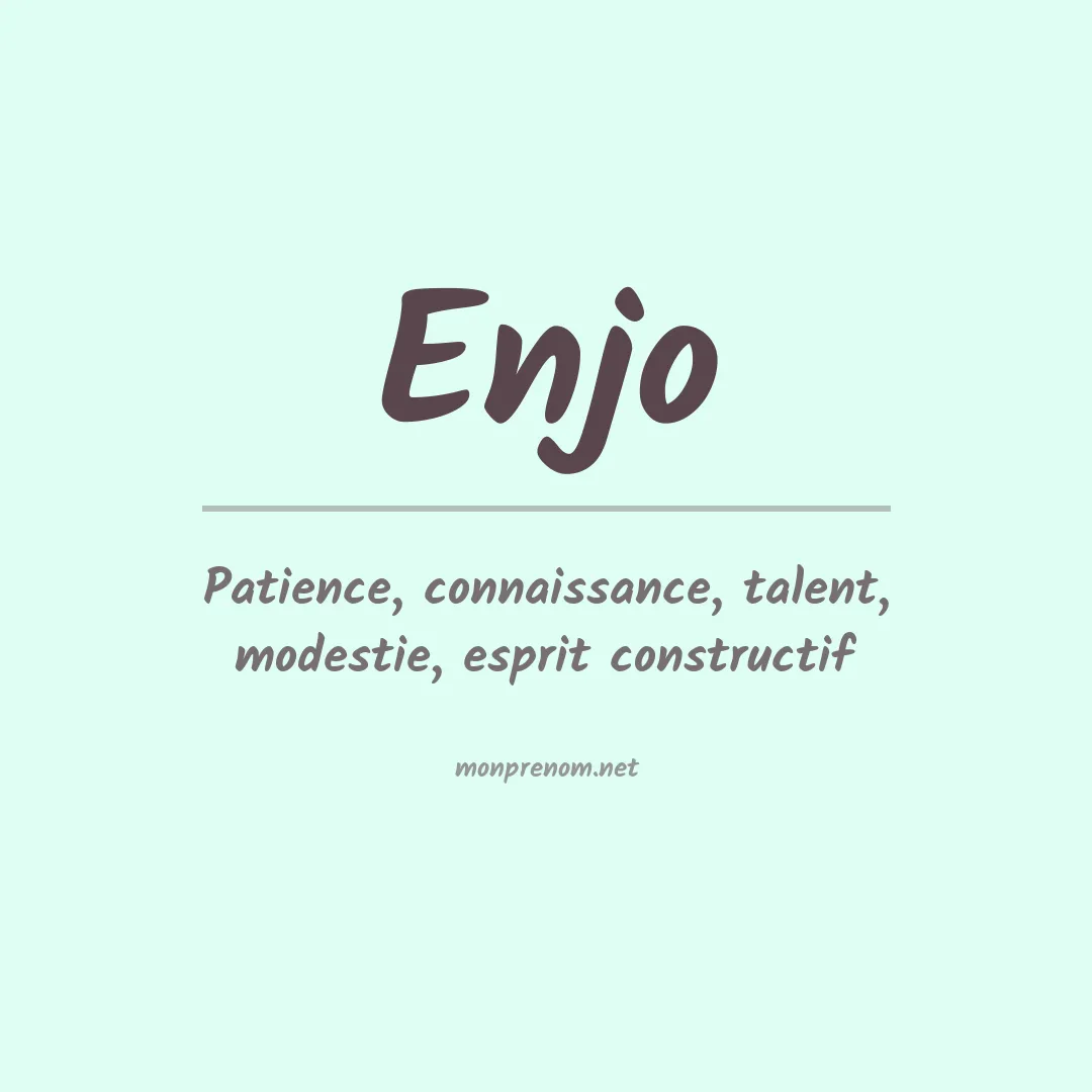 Signification du prénom Enjo