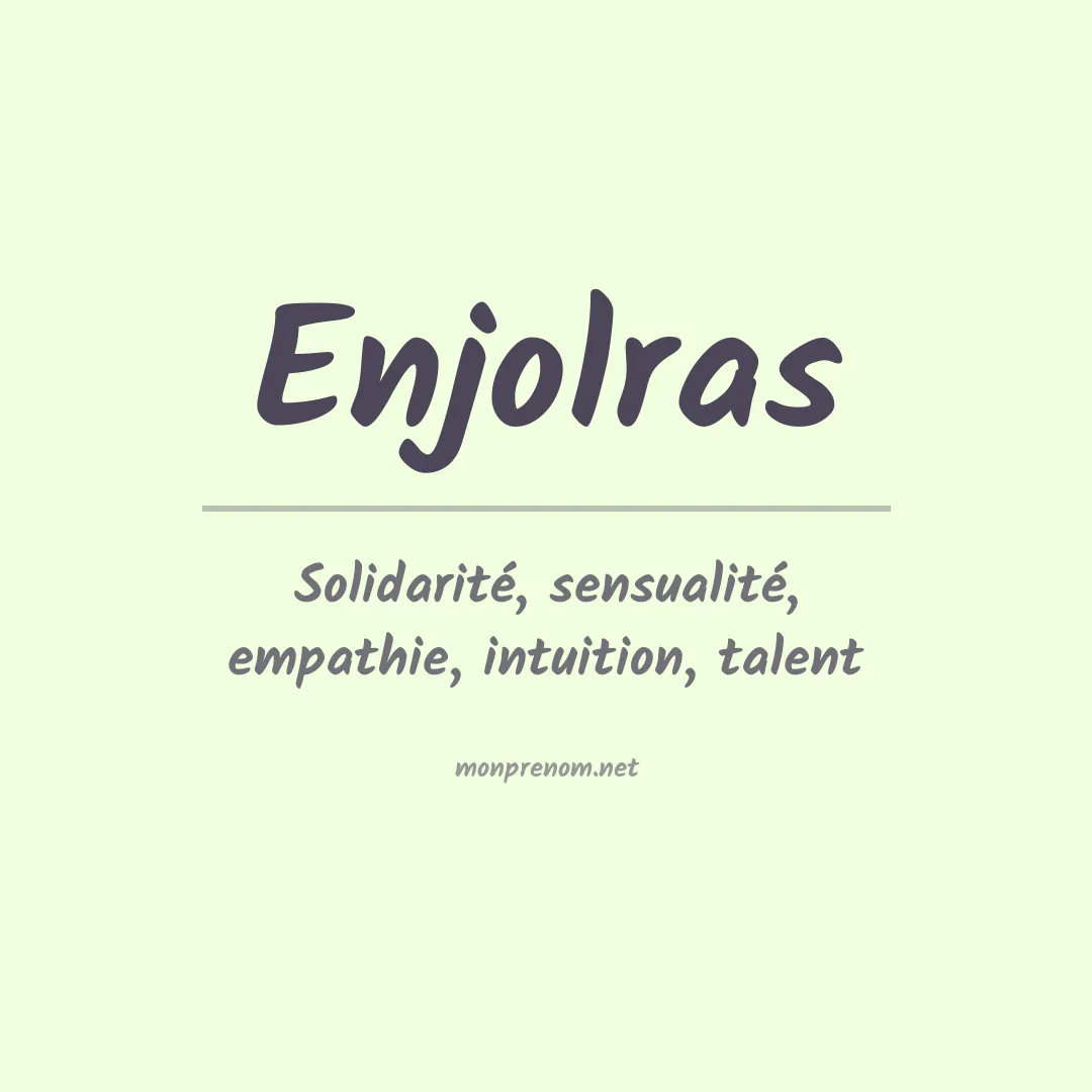 Signification du prénom Enjolras