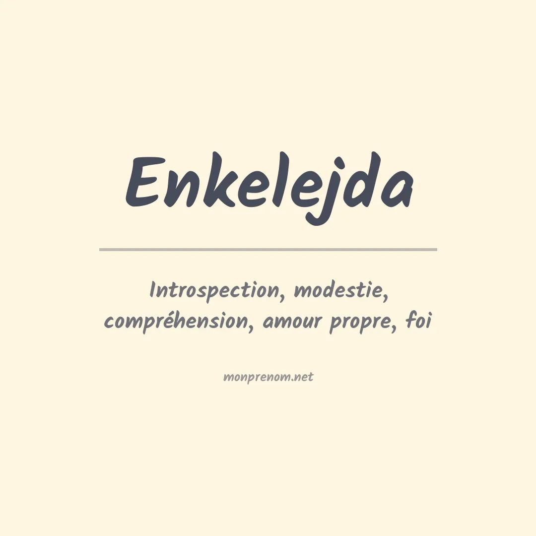 Signification du prénom Enkelejda