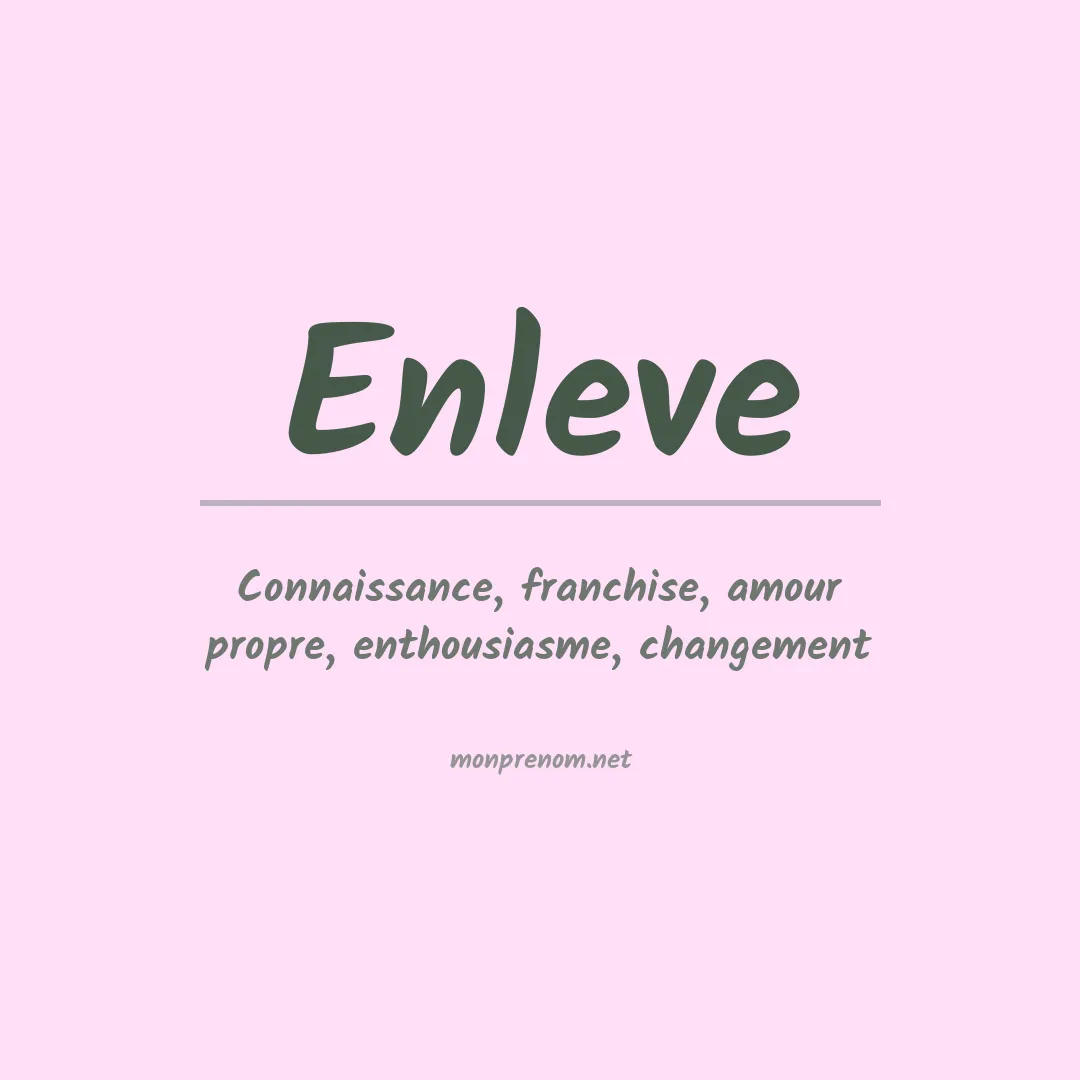 Prénom Enleve