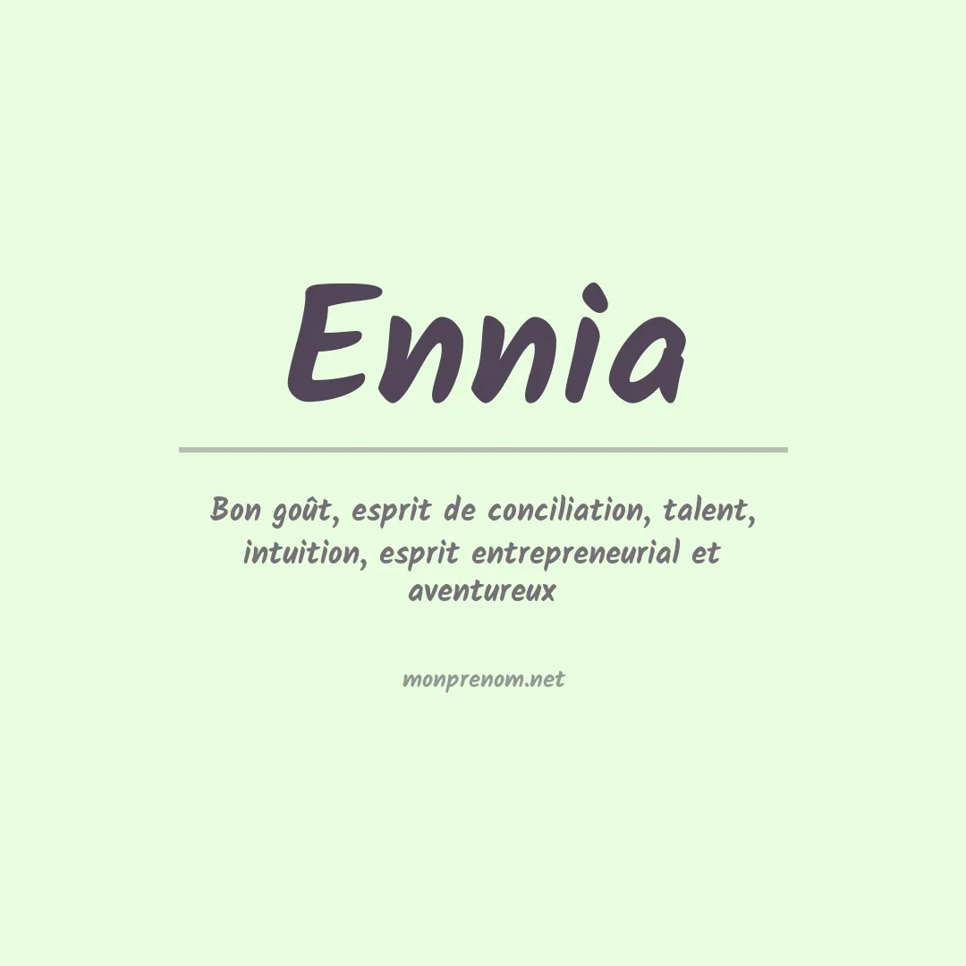 Prénom Ennia