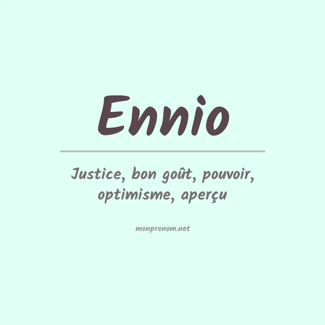 Prénom Ennio