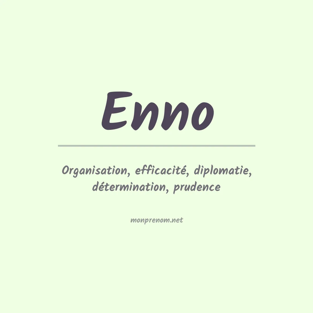 Signification du prénom Enno