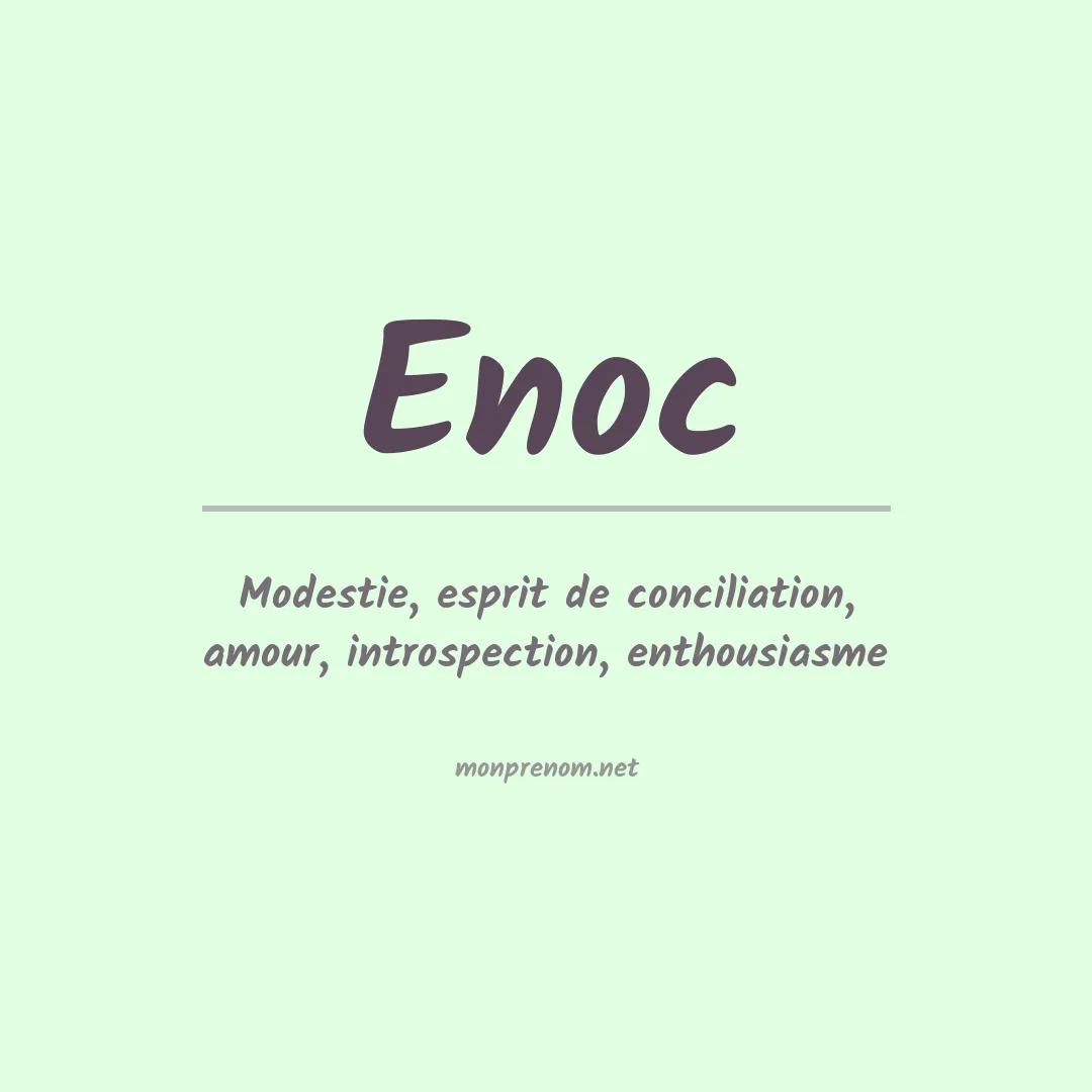 Signification du prénom Enoc
