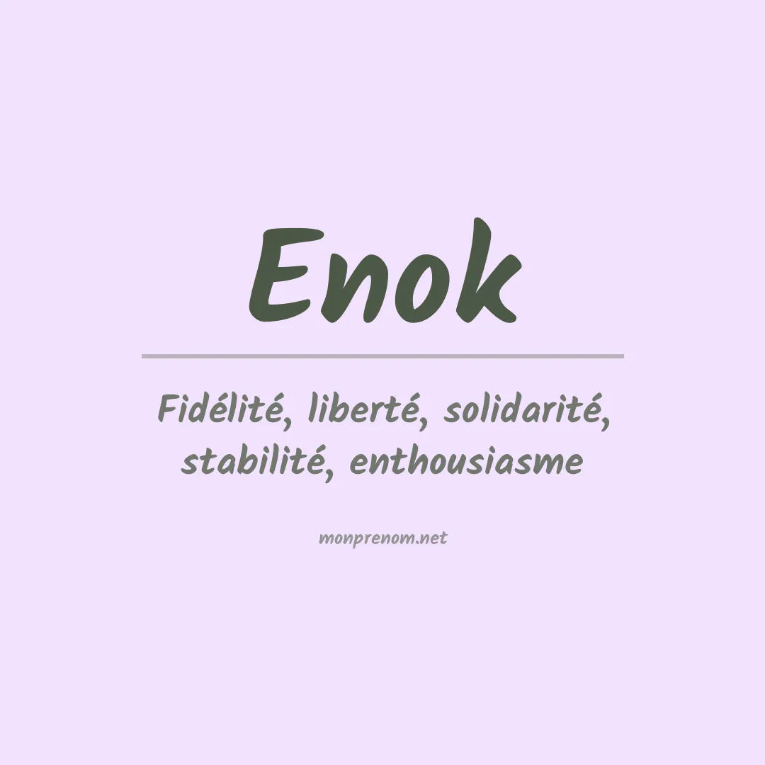 Signification du prénom Enok