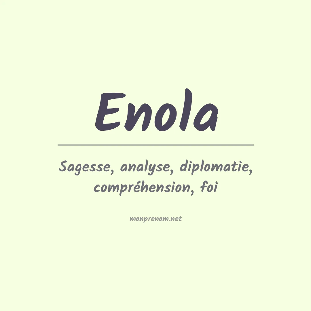 Signification du prénom Enola